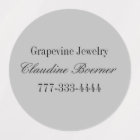 Business Artist Crafter Waterproof Circle Label