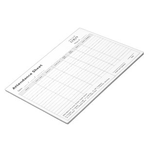 Business Attendance Log & Daily Employee Timesheet Notepad