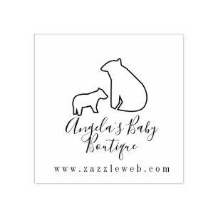 Business Baby Boutique Clothing Logo Rubber Stamp
