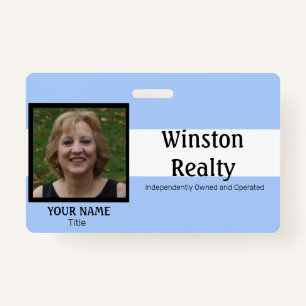 Business Badge TEMPLATE with Photo ID ID Badge