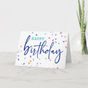Business Birthday from All of Us Colourful Confett Card