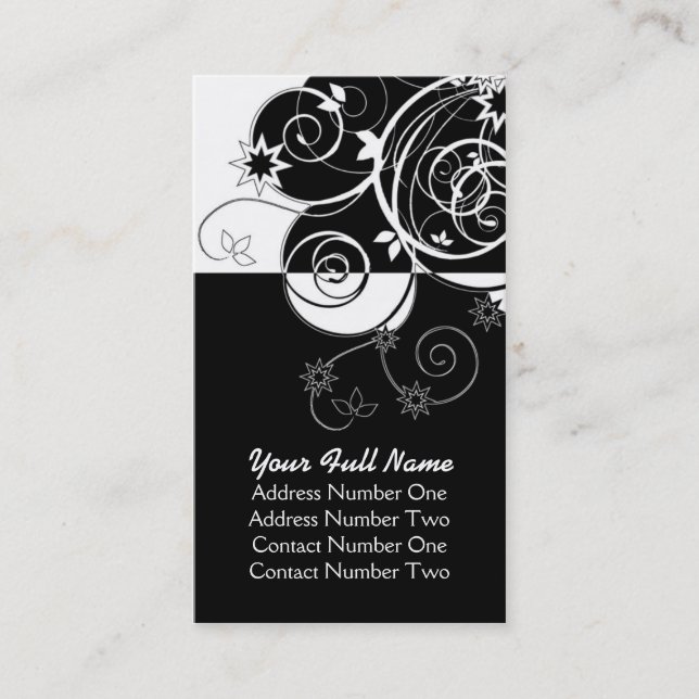 Business Black and white Card (Front)