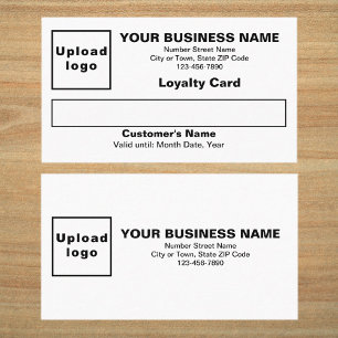 Business Black and White Flat Loyalty Card