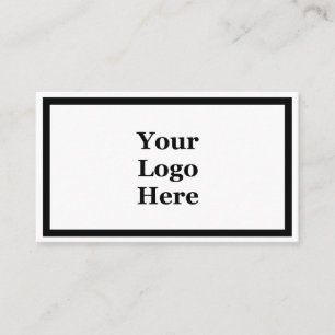 Business Black and White Your Logo Here Template Card