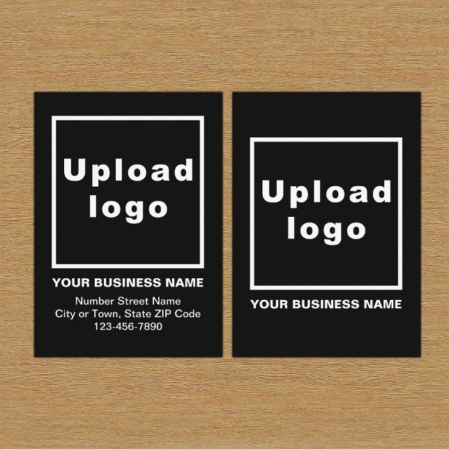 Business Black Enclosure Card (Build brand name awareness. Your business brand on black enclosure card.)