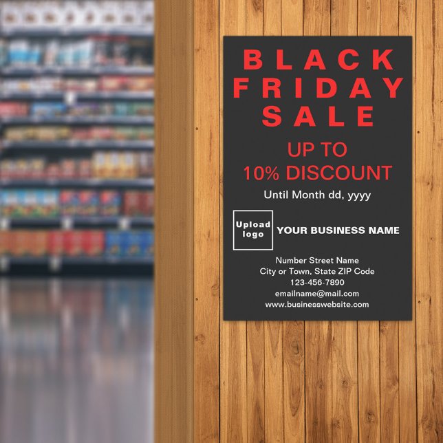 Business Black Friday Sale Black Poster (Black Friday Sale poster)