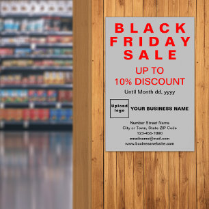 Business Black Friday Sale Grey Poster