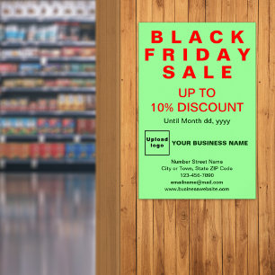 Business Black Friday Sale Light Green Poster
