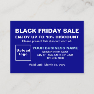 Business Black Friday Sale on Blue Discount Card