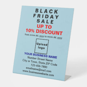 Business Black Friday Sale on Light Blue Pedestal Sign