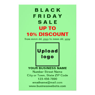 Business Black Friday Sale on Light Green Photo Print