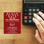 Business Black Friday Sale on Red Flyer<br><div class="desc">Customisable flyer with Black Friday Sale, your business name and other information of your business, a marketing material that you can use to attract more customers. Customise it and distribute it to attract more customers to buy your products or clients to like your services. Design colours are white texts on...</div>