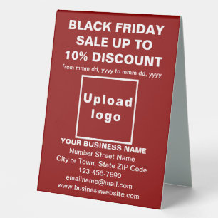 Business Black Friday Sale on Red Table Sign