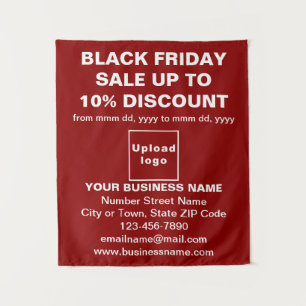 Business Black Friday Sale on Red Tapestry