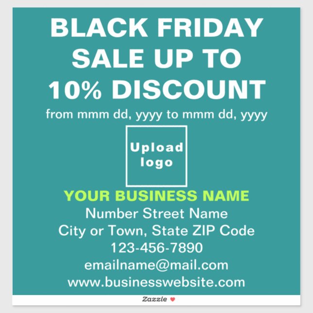 Business Black Friday Sale on Teal Green (Sheet)