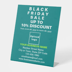 Business Black Friday Sale on Teal Green Pedestal Sign