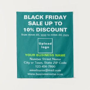 Business Black Friday Sale on Teal Green Tapestry