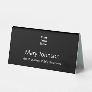 Business Black White Employee Name Job Title Logo