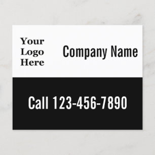 Business Black & White Template Your Logo Here Flyer