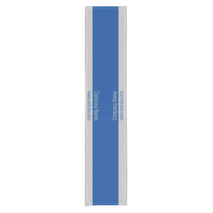 Business Blue and Grey Text Template Short Table Runner
