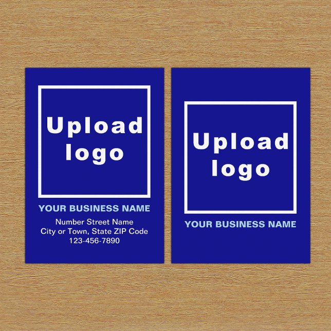Business Blue Enclosure Card (Build brand name awareness. Your business brand on blue enclosure card.)