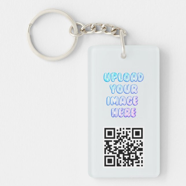 Business Brand and QR Code Logo Keychain (Front)