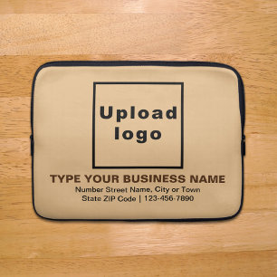 Business Brand Light Brown Laptop Sleeve