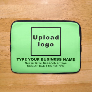 Business Brand Light Green Laptop Sleeve