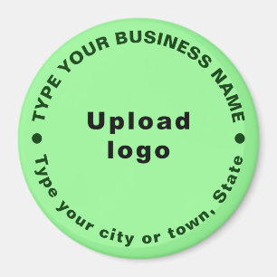 Business Brand Light Green Round Shape Magnet