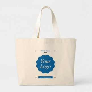 Business Brand Logo | Custom Company Brand Large Tote Bag