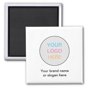 Business Brand Logo White Fridge Magnet