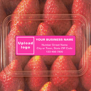 Business Brand Minimal Texts on Pink Rectangle