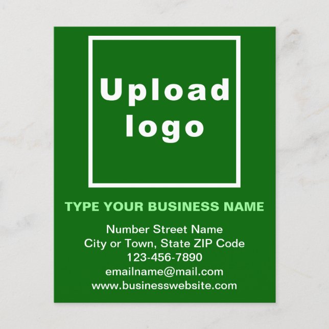 Business Brand Name on Green Flyer (Front)