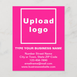 Business Brand Name on Pink Flyer