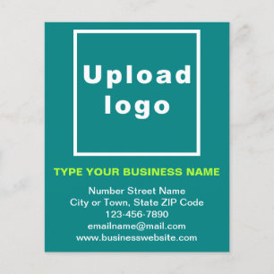 Business Brand Name on Teal Flyer