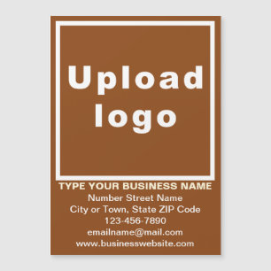 Business Brand on 5” x 7” Brown Magnetic Card