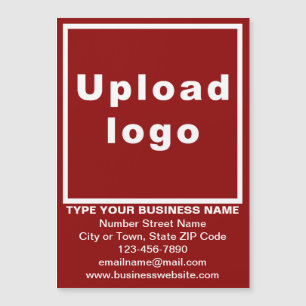 Business Brand on 5” x 7” Red Magnetic Card