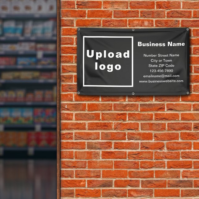 Business Brand on Black Banner (Black banner with your business brand)