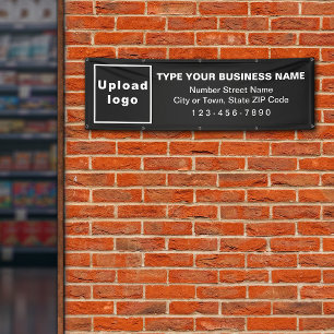 Business Brand on Black Long Banner