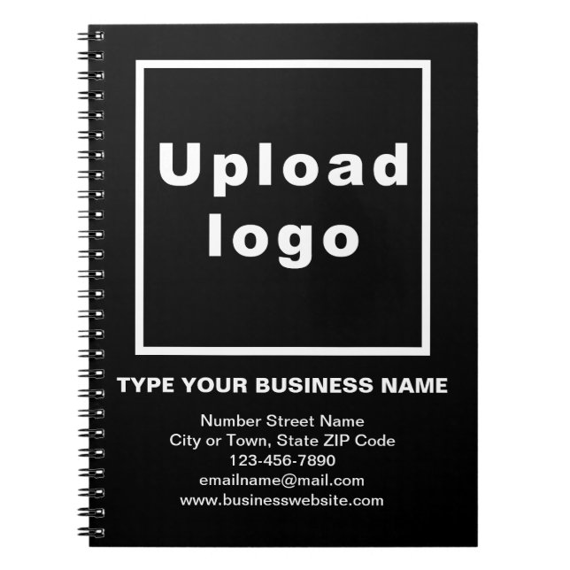 Business Brand on Black Notebook (Front)