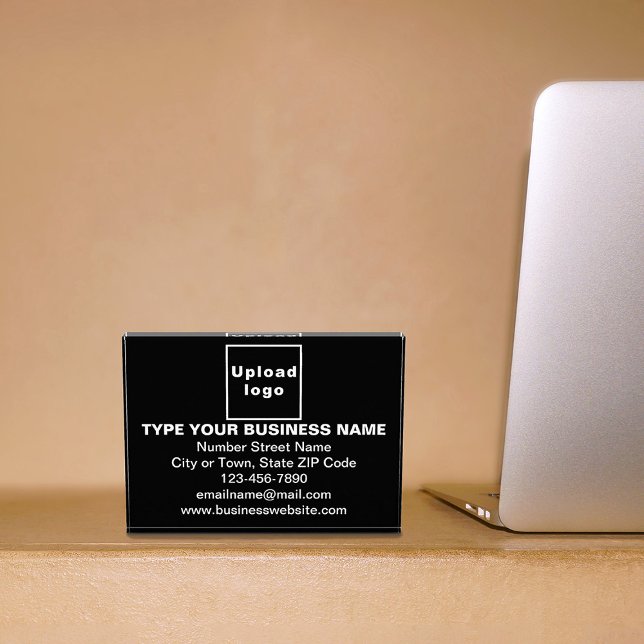 Business Brand on Black Rectangle Photo Block (Creator Uploaded)