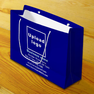 Business Brand on Blue Large Size Gift Bag