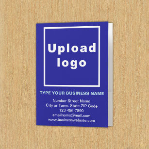 Business Brand on Blue Pocket Folder