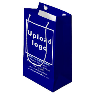 Business Brand on Blue Small Size Gift Bag