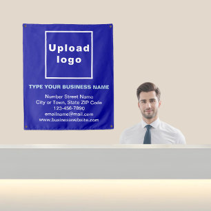 Business Brand on Blue Tapestry