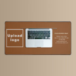 Business Brand on Brown Desk Mat<br><div class="desc">Desk mat that you can customise to put your business name and other information of your business. Customise it, use it and display it on your desk as one of your marketing strategies in building brand name awareness. Customisable desk accessory that you can display on your desk visible to customers...</div>