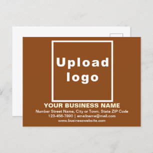Business Brand on Brown Postcard