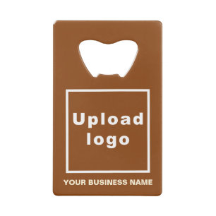 Business Brand on Brown Rectangle Bottle Opener