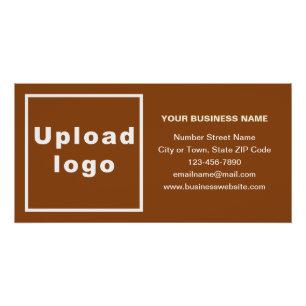 Business Brand on Brown Rectangle Glossy Poster