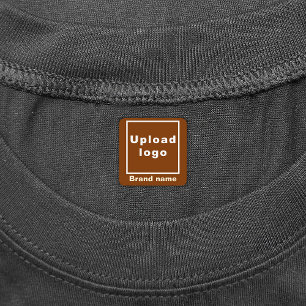 Business Brand on Brown Square Clothing Label